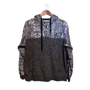 Hooey Hoodie Men's Medium Nomad Gray Geo Aztec Western Pullover Outdoors